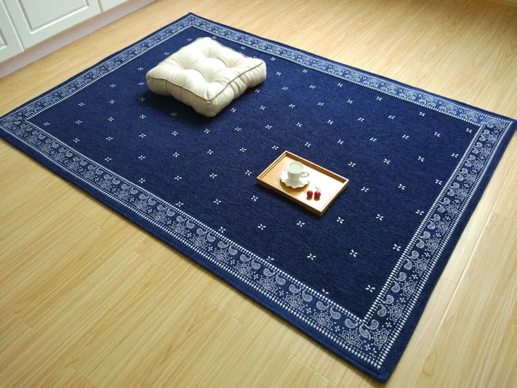 Japanese Floor Carpet Area Rug Large 2 Size185/240cm Futon Mat  Portable Tatami Pad Fashion Blue Carpet Living Room Rug Mattress