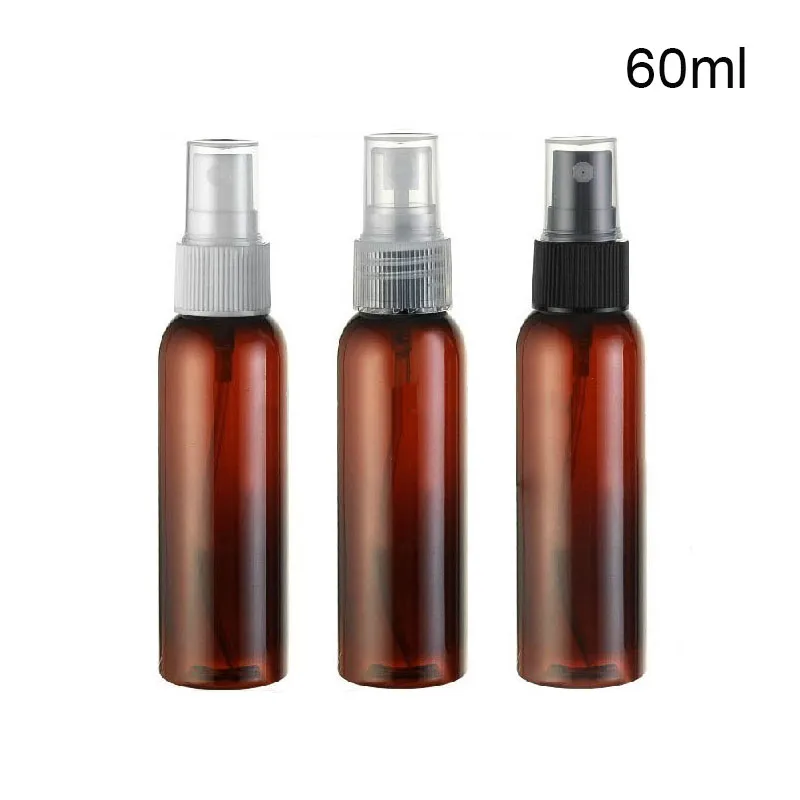 50x60ml Bernstein PET Parfüm Flasche, 60cc Kunststoff Braun Nebel Spray Flasche, 2 UNZEN Duft Parfüm Flasche