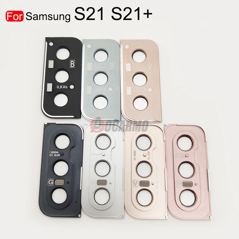 For Samsung Galaxy S21 S21+ S21 Plus Wide-angle Rear Back Camera Lens With Frame Adhesive Sticker Replacement Parts