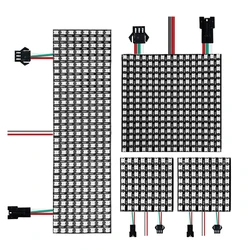 WS2812B Individualmente Endereçável 5050 RGB Levou Módulo de Tela de Matriz Luz Do Painel Flexível Digitais 8*8 16*16 8*32 64 256 Pixel DC5V