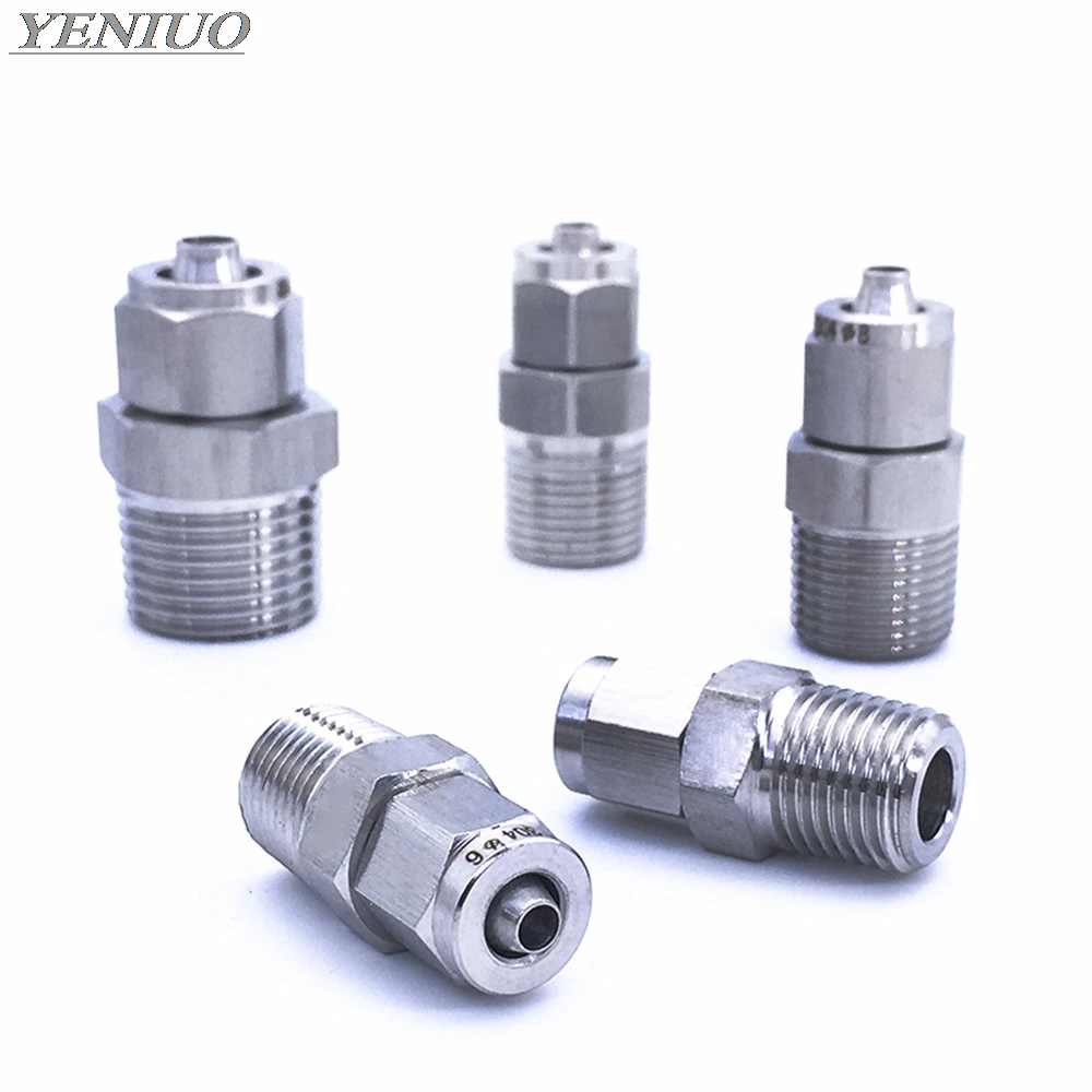 

Fast twist lock nut 4mm-14mm OD Tube Stainless Steel SS 304 Pipe Fittings Connector 1/8" 1/4" 3/8" 1/2" male thread