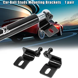 X Autohaux 1 Pair 2 Pairs 10mm Car Ball Studs Mounting Brackets Black for Gas Struts Shocks 57x40x20mm