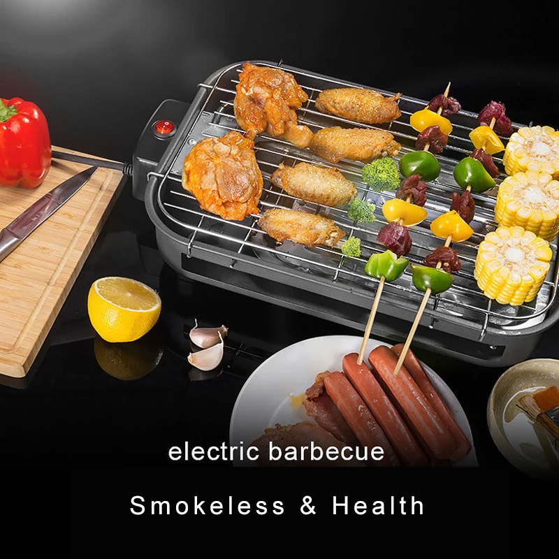 220V 1300W Multifunction Electric Grill Household Electric Baking Mold Smokeless Teppanyaki Barbecue BBQ Pan