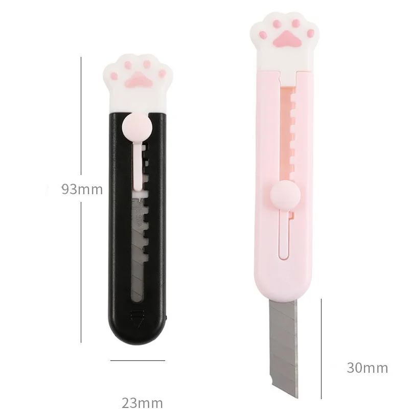 1pc Cat Paw Handle Utility Knife DIY Art Tool Kits Cutter Letter Opener Students Stationery Paper Knife School Supplies