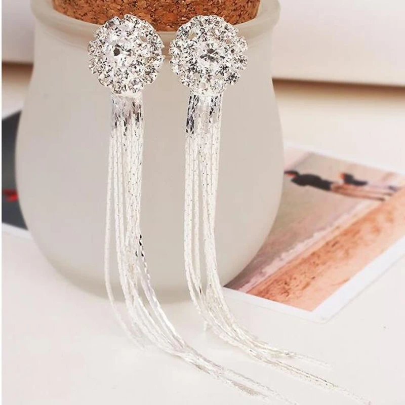 Classic Long Metal Chain Tassel Clip on Earrings 2022 Bohemian Geometric Without Piercing Ear Clips for Women Party Jewelry Gift