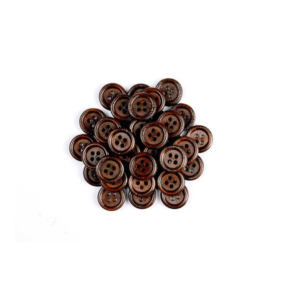 100Pcs 4-Holes Wooden Buttons For Craft Round Sewing Buttons Scrapbook DIY Home Decoration Accessories