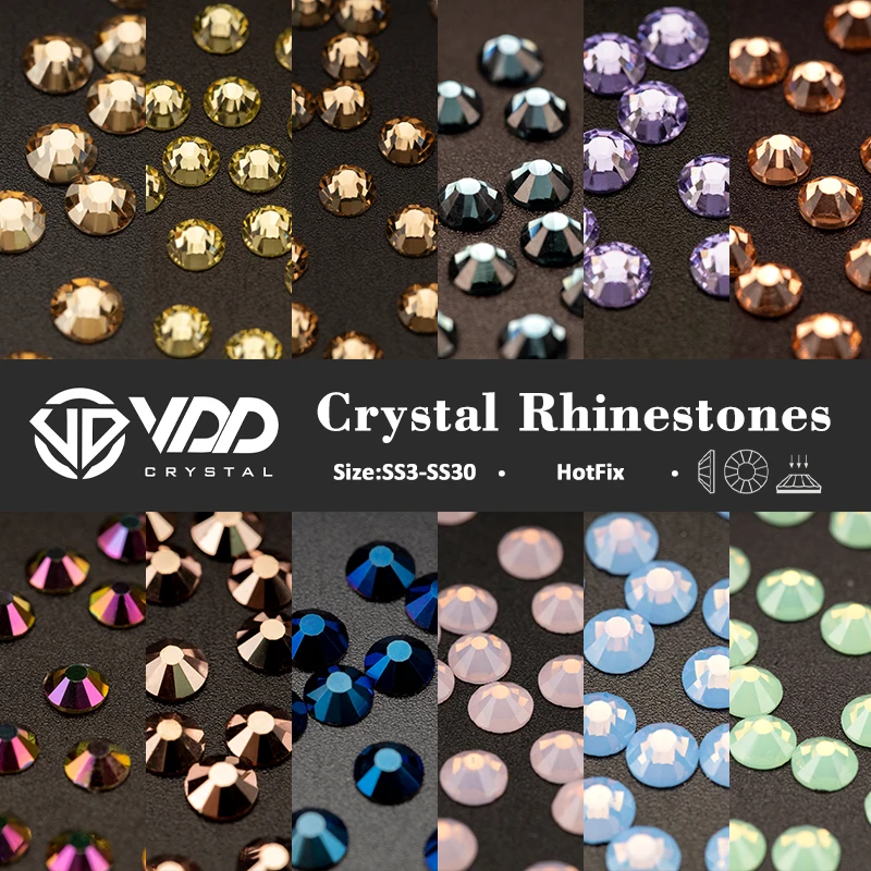 VDD Rhinestones Crystal Hotfix Nail Stickers Flatback Rhinestones for Clothes Diamond DIY Nail Art Accessories Crystals ss3-ss30