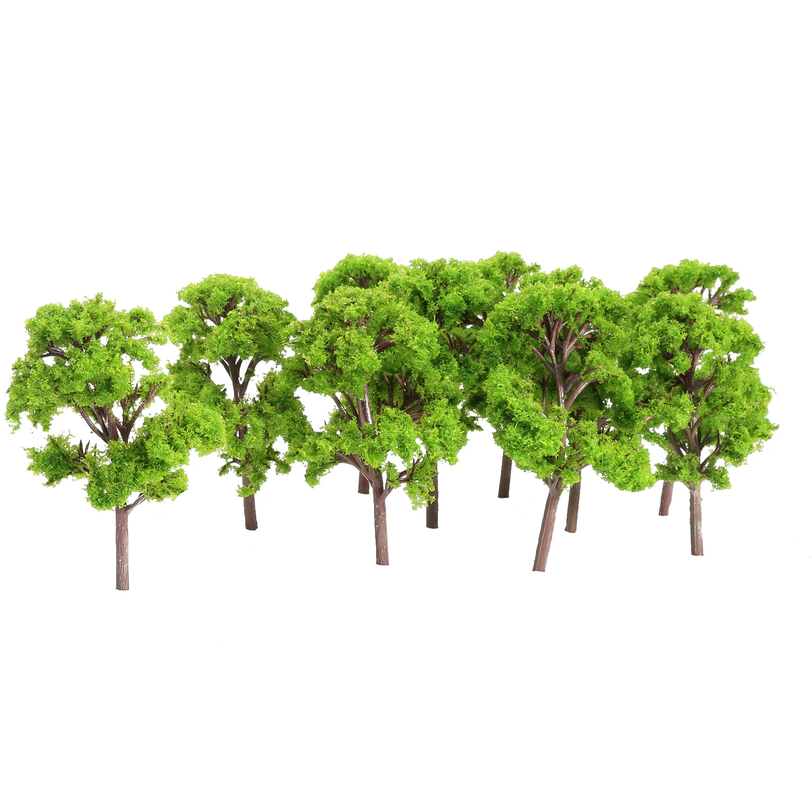 10pcs Plastic 12cm Trees Model Garden Wargame Train Railway Architectural Scenery Layout 1:75-100 Scale