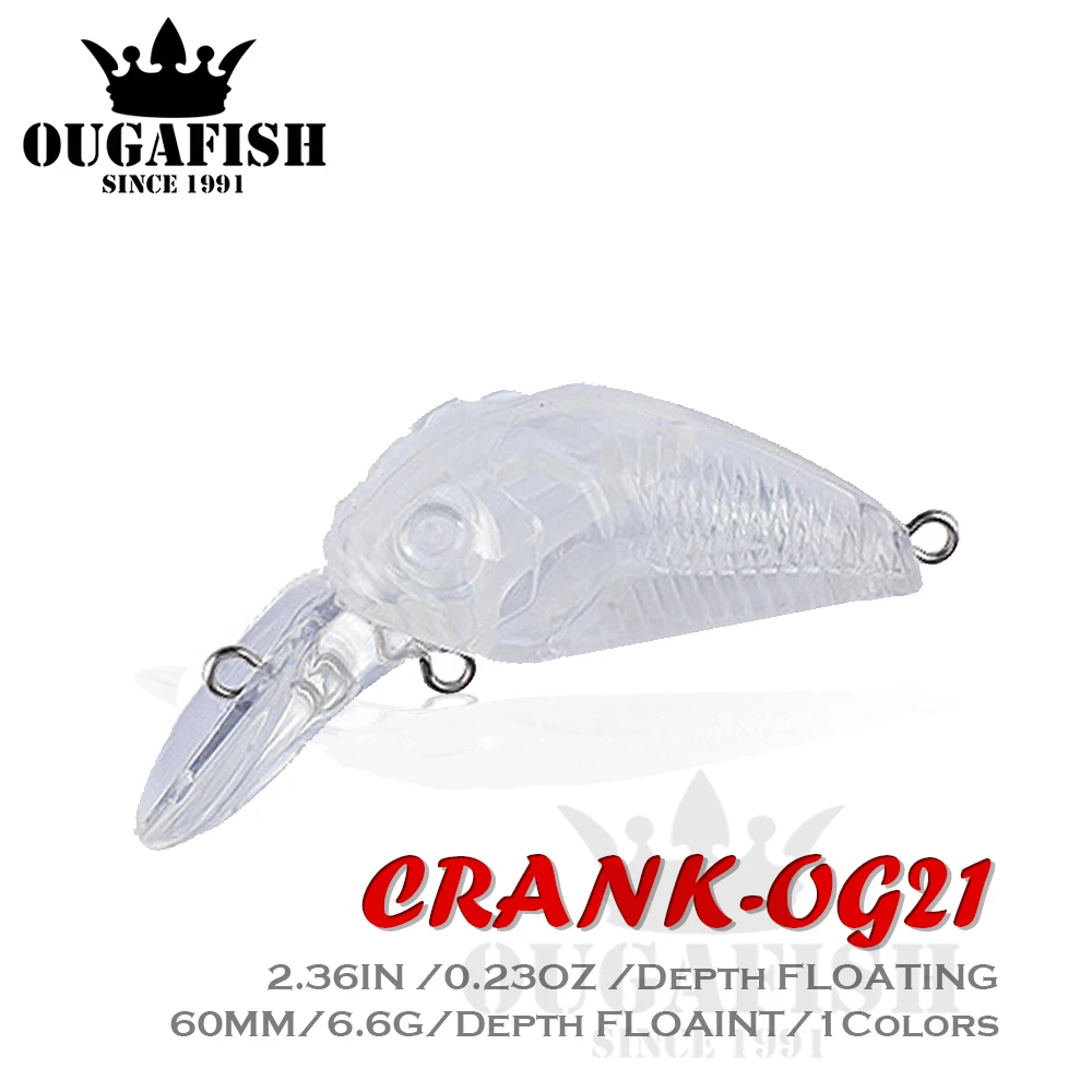 

Crankbait Fishing Blank Unpainted Lure 60mm 6.6g Floating Accesorios De Pesca For Blackfish Leurre Isca Artificial Dropshipping