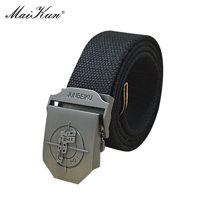 Maikun Metal Automatic Buckle Canvas Belts for Men Military Tactical Men Belt Casual Style Men Belt