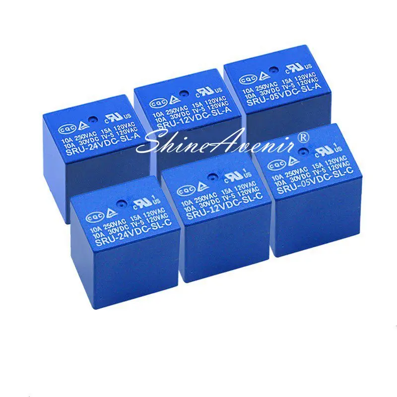 

5pcs/lot Relay SRU-05VDC-SL-A SRU-12VDC-SL-A SRU-24VDC-SL-A SRU-05VDC-SL-C SRU-12VDC-SL-C SRU-24VDC-SL-C 5V 12V 24V 10A