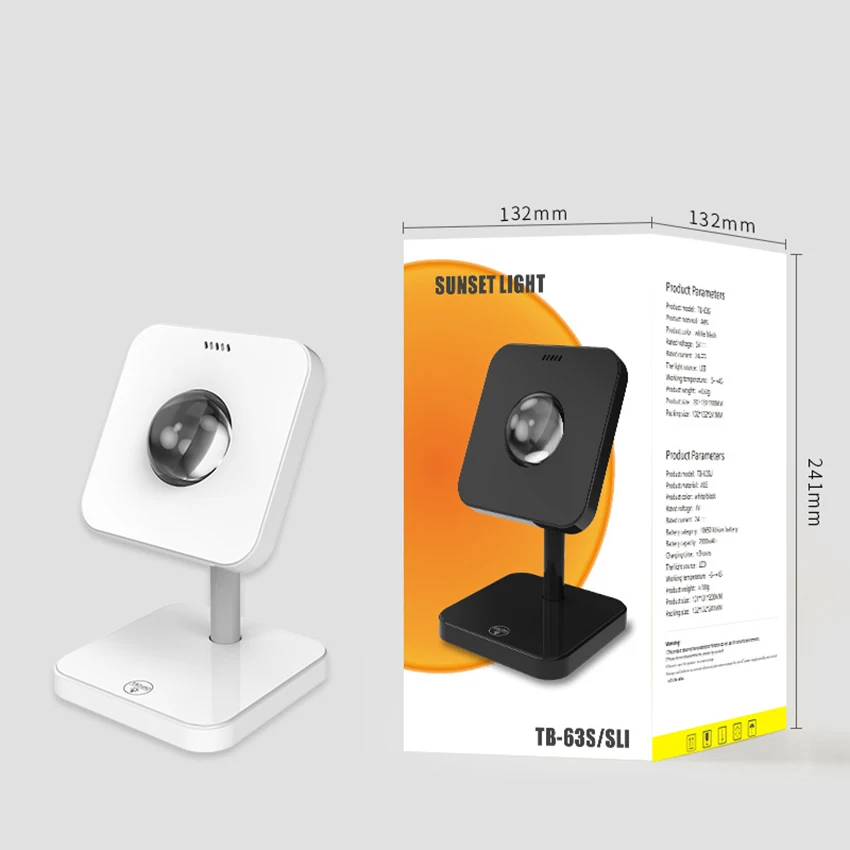 Proiettore al tramonto romantico LED arcobaleno luce di proiezione USB lampada al tramonto proiettore supporto stabile luce notturna per la fotografia