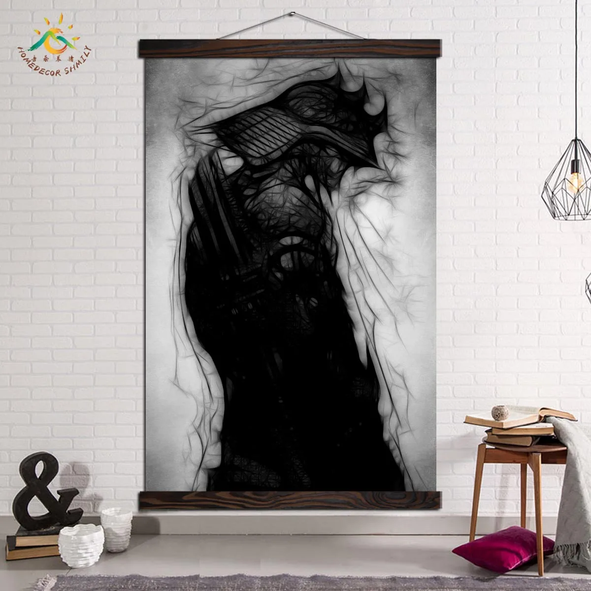 

Black and White Samurai Wall Art Decor Modern Posters and Prints Canvas Painting Decorative Pictures for Bedroom