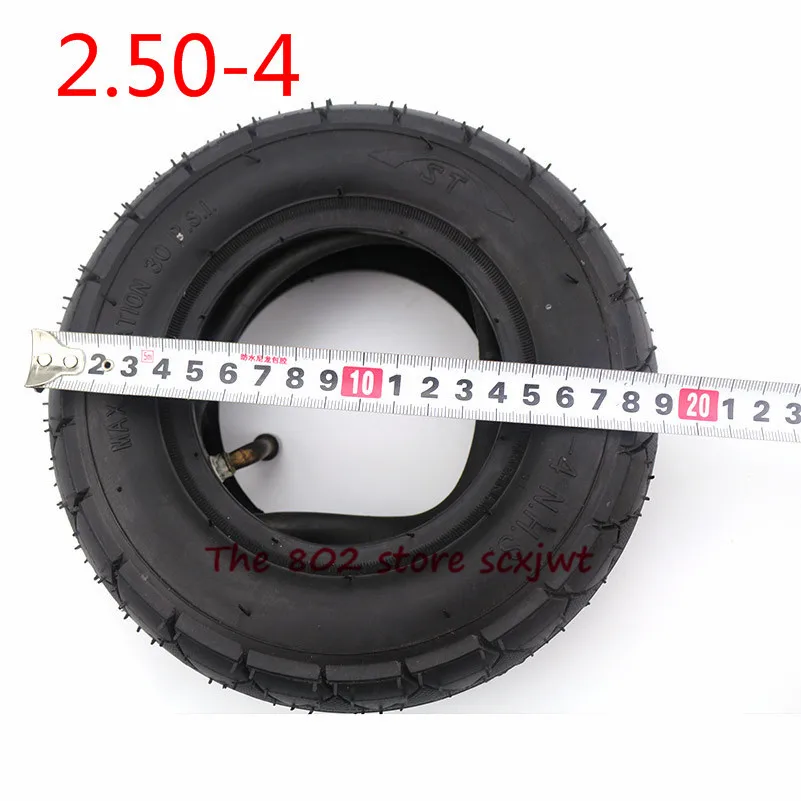 Motorcycle Accessory 2.50-4 Inner  Outer Tire 2.80/  Tube Tyre  for Electric Gas Scooter Wheelchair Wheel