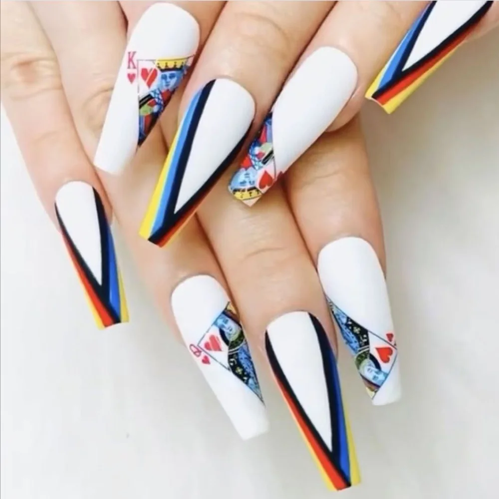 2024 New 3D Nail Art Stickers Boho Colorful 