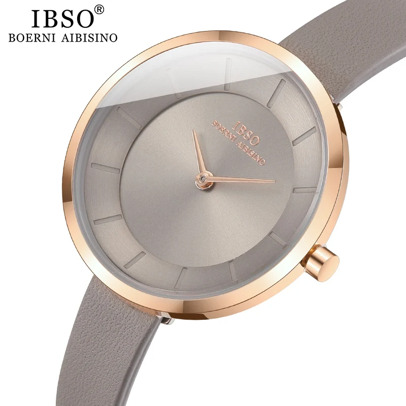 Imagem -03 - Ibso Relógio de Pulso Feminino de Quartzo Relógio Simples à Prova Dágua Fashion para Mulheres Relógio de Pulso de Couro