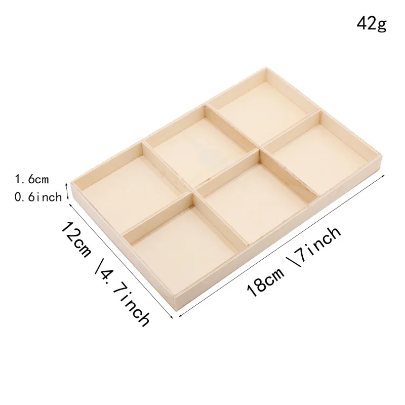 1/4/6/8 Grid Wood Color Box Handmade Wooden Box deas Household Wood Chips DIY Accessories Home Decorations #0