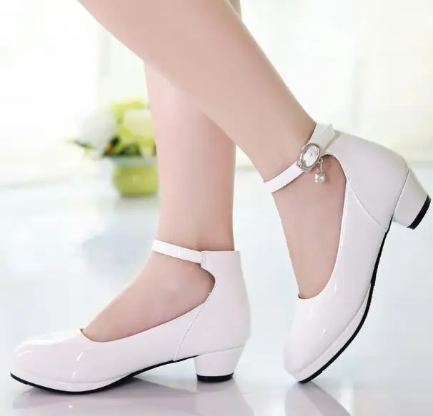 New Girls Leather Shoes for Kids Princess Sandals Dress School Fashion Diamond Pendant Summer Children Wedding Party Shoes 26-37