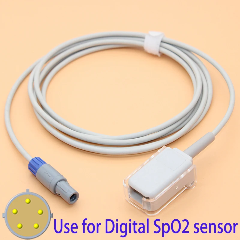 2.4m SpO2 sensor adapter/extensoin cable for contec cms7000/8000/9000 monitor,Apply to BCI and digital SpO2 probe.