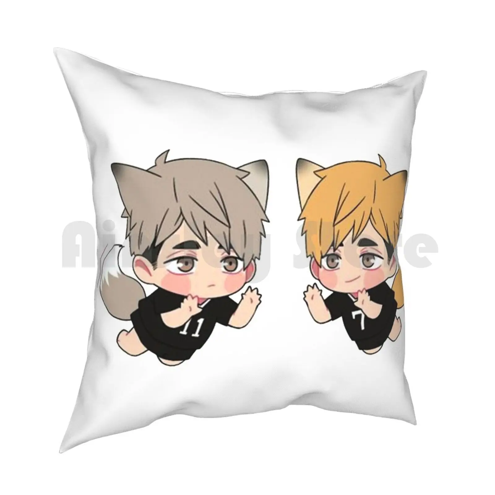 Haikyuu-Inarizaki-Atsumu And Osamu Twin Pillow Case Printed Home Soft DIY Pillow cover Haikyuu Haikyu Fly Karasuno Hinata