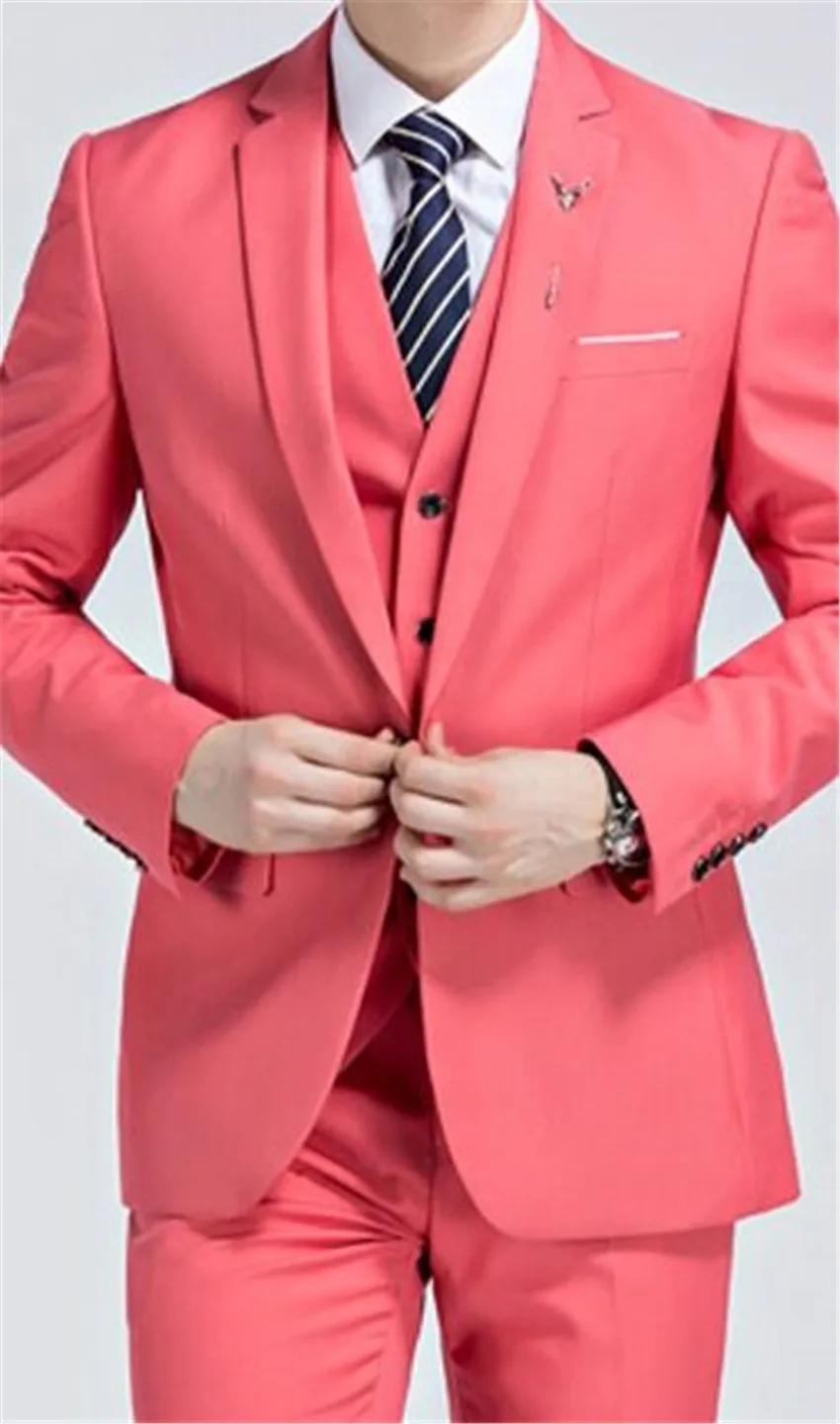 

2020 men's dress suit wedding party dress bridegroom best man tuxedo performance suit（Jacket+pants+vest）