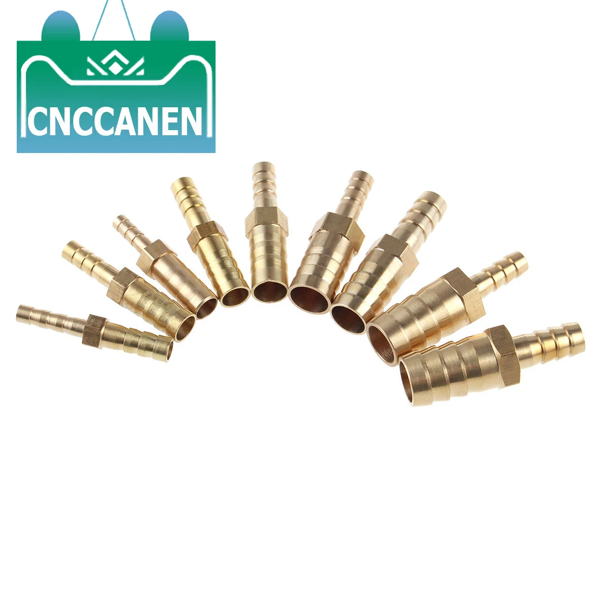 Brass Reducing Straight Hose Barb 2 Way Pipe Fitting Reducer Copper Joiner Splicer Connector Coupler Adapter For Fuel Gas Water