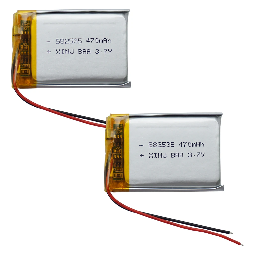 

3.7V 470mAh 1.74Wh Rechargeable Polymer Li Lithium Battery Lipo Cells 582535 For GPS MP4 LED Music Player DVC Camera DashCam