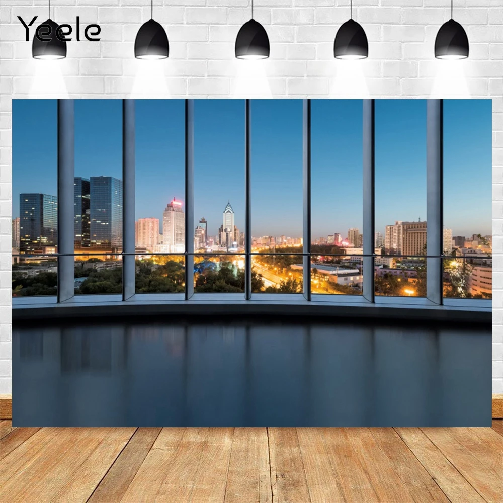 

Yeele Room Interior Window City Night Scenery Baby Portrait Photography Backdrops Vinyl Photographic Background For Photo Studio