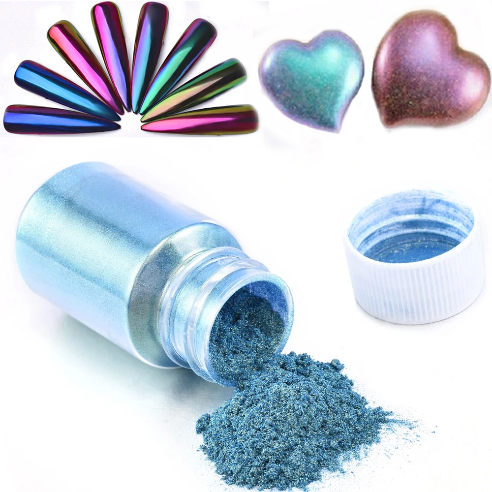 10g Metallic Color Mirror Nail Powder Resin Shinning Filling Flash Glitter UV Epoxy Resin Pigment Nail Art Decoration for Design