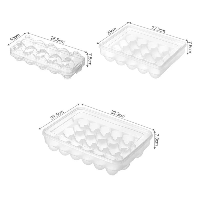 Large Capacity 10/20/30 Grids Plastic Fridge Egg Holder Freezer Tray Box Storage Container Case Kitchen Egg Organizer
