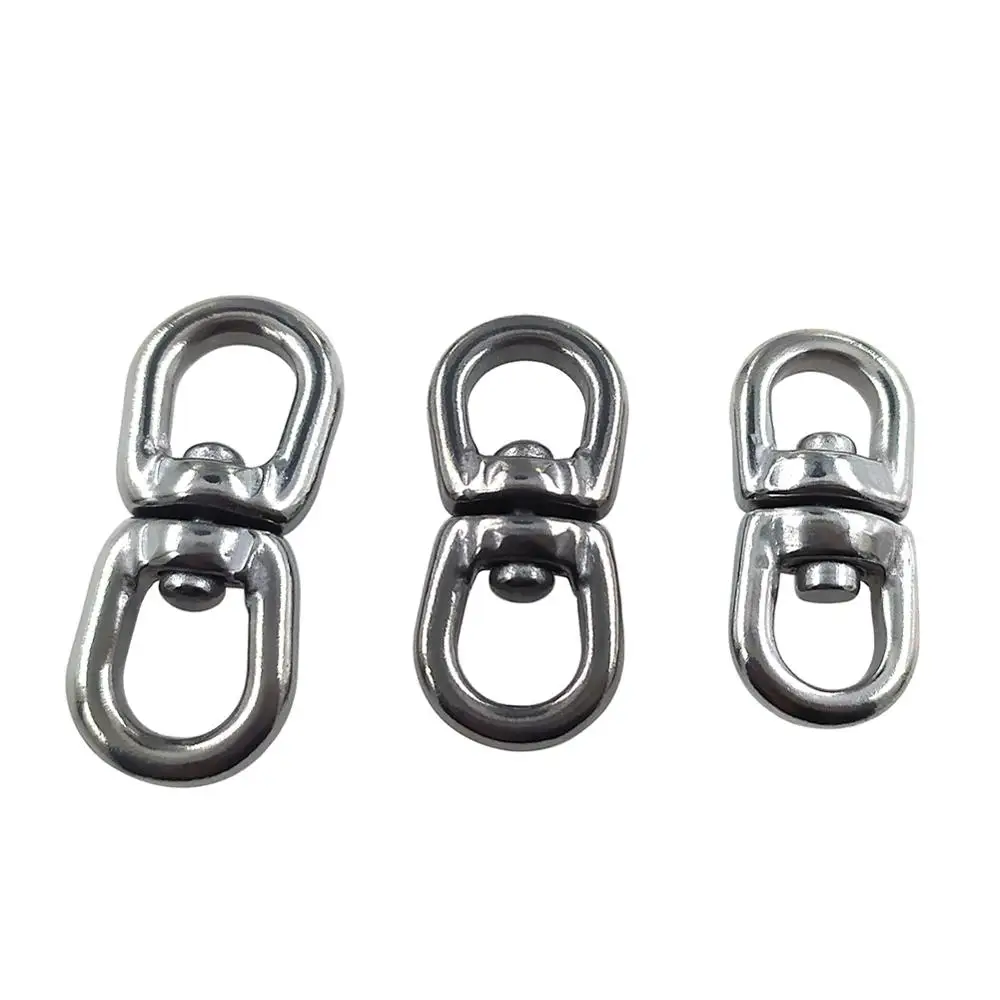 4/5-pieces Stainless Steel Fishing Swivels Butterfly S M L Saltwater Swivel Hook Heavy-duty Fishing Accessories