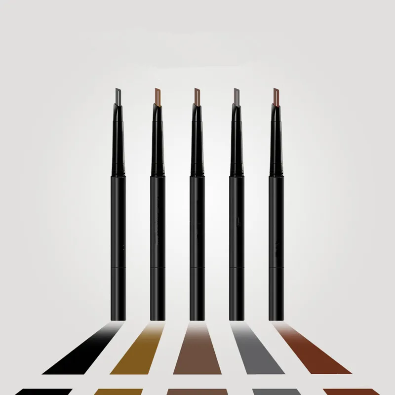 New 4 Color Eyebrow Pencil Natural Waterproof Rotating Automatic Eyeliner Eye Brow Pencil with Brush Beauty Cosmetic Tool T0697