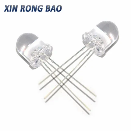 10Pcs F10 10MM LED Emitting Diode Red White Yellow Green Blue 3V DIY PCB Circuit Transparent Diffused Arduino Bulb