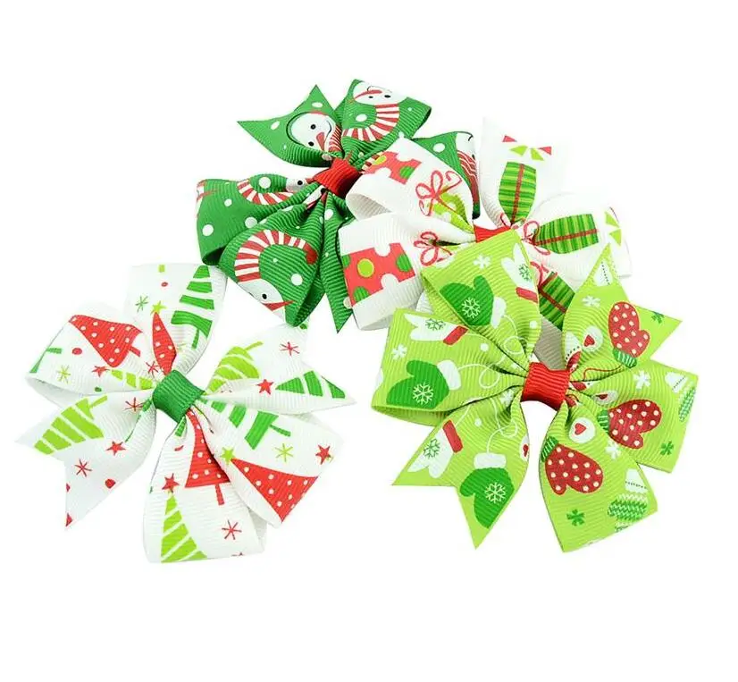 Girls' Head Pieces Christmas children's ornaments bow hair clip children's headdress