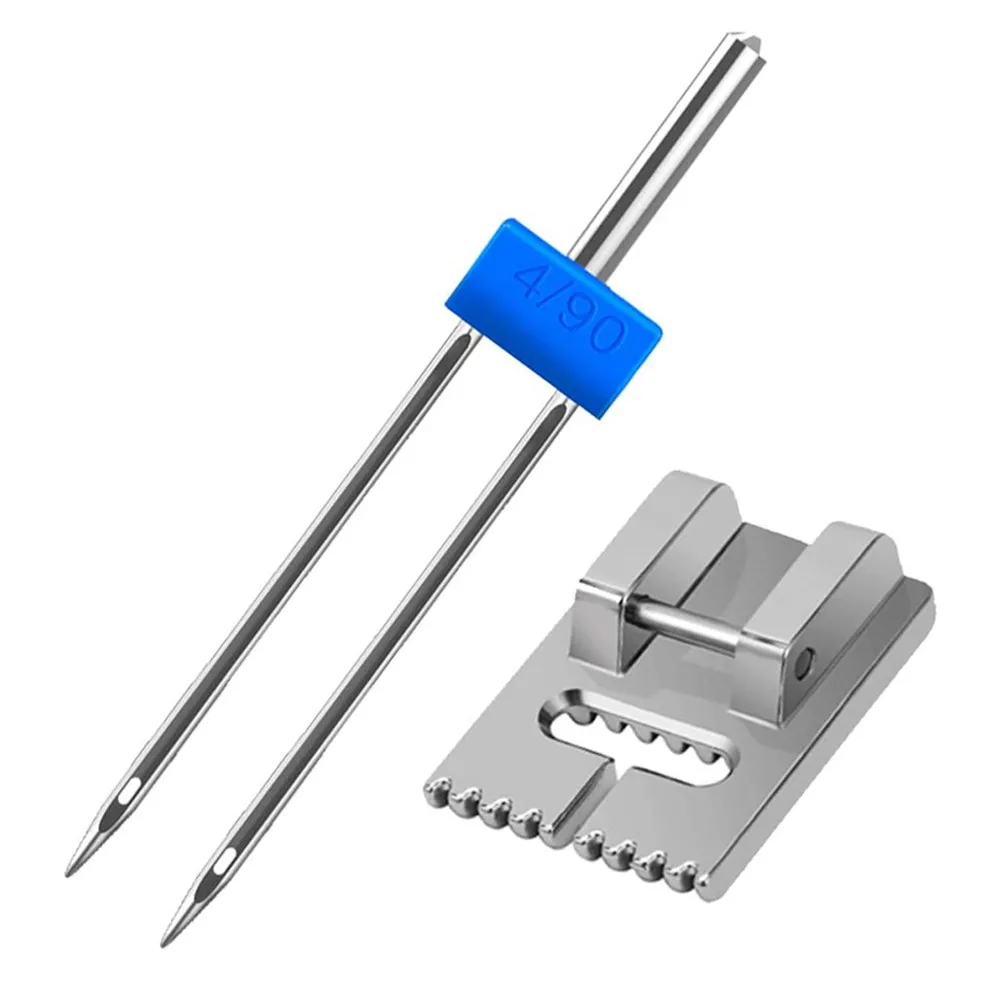 13Pcs/Set Double Twin Needles Wrinkled Sewing Presser Foot for Sewing Machine Size 2/90 3/90 4/90  sewing accessories AA7385