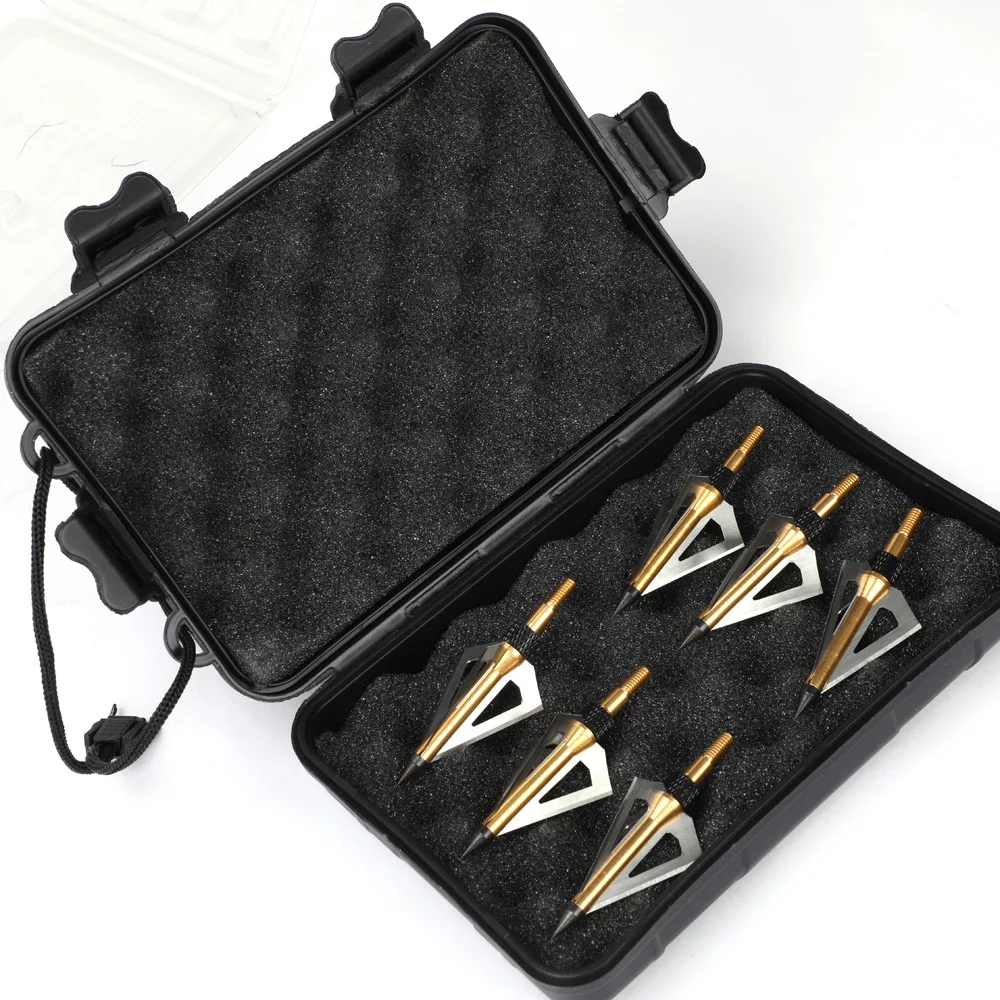 6Pcs 100 Hạt Săn Bắn Nỏ Mũi Tên BroadHead 3 Cố Định Lưỡi Dao Mũi Tên Đầu Sử Dụng Như Bắn Cung Cung Và Mũi Tên