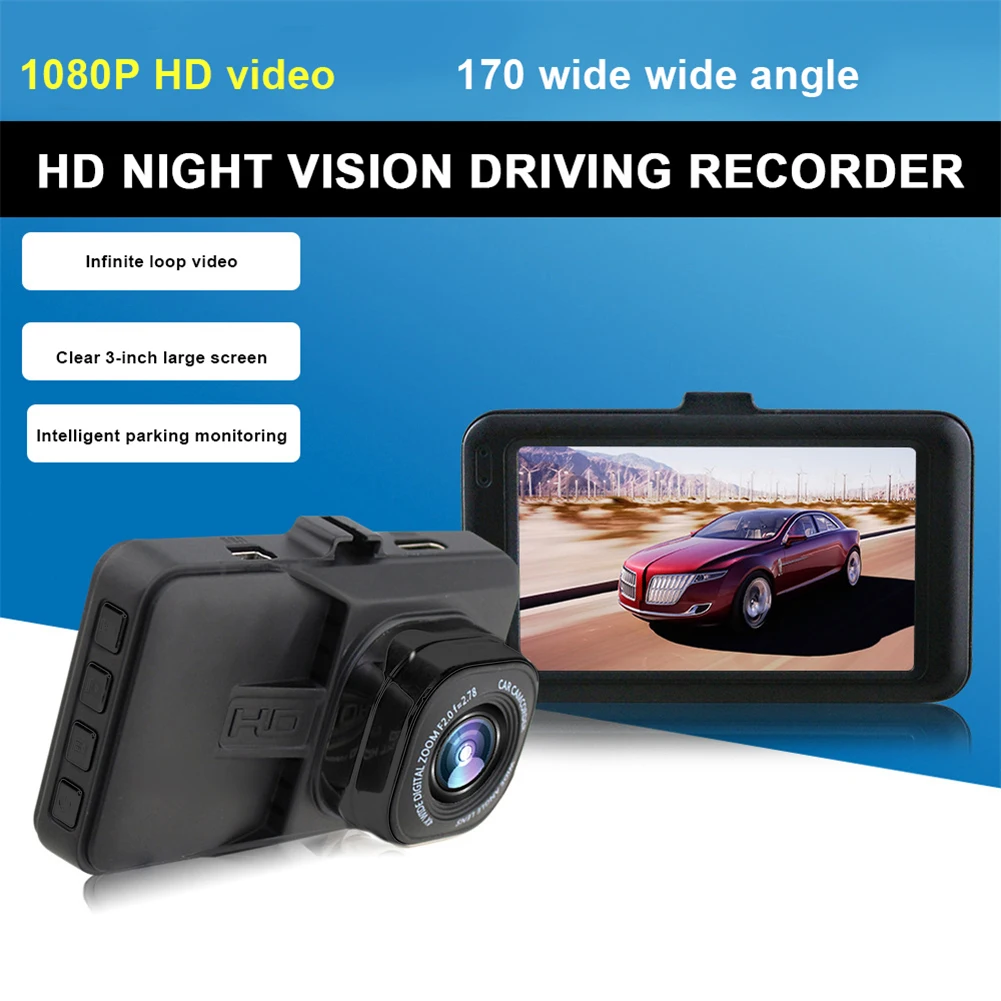 Car DVR Rearview Camera Video Recorder With Motion Detection Car Camera Dual Lens Support Night Vision G Sensor Full HD 1080P