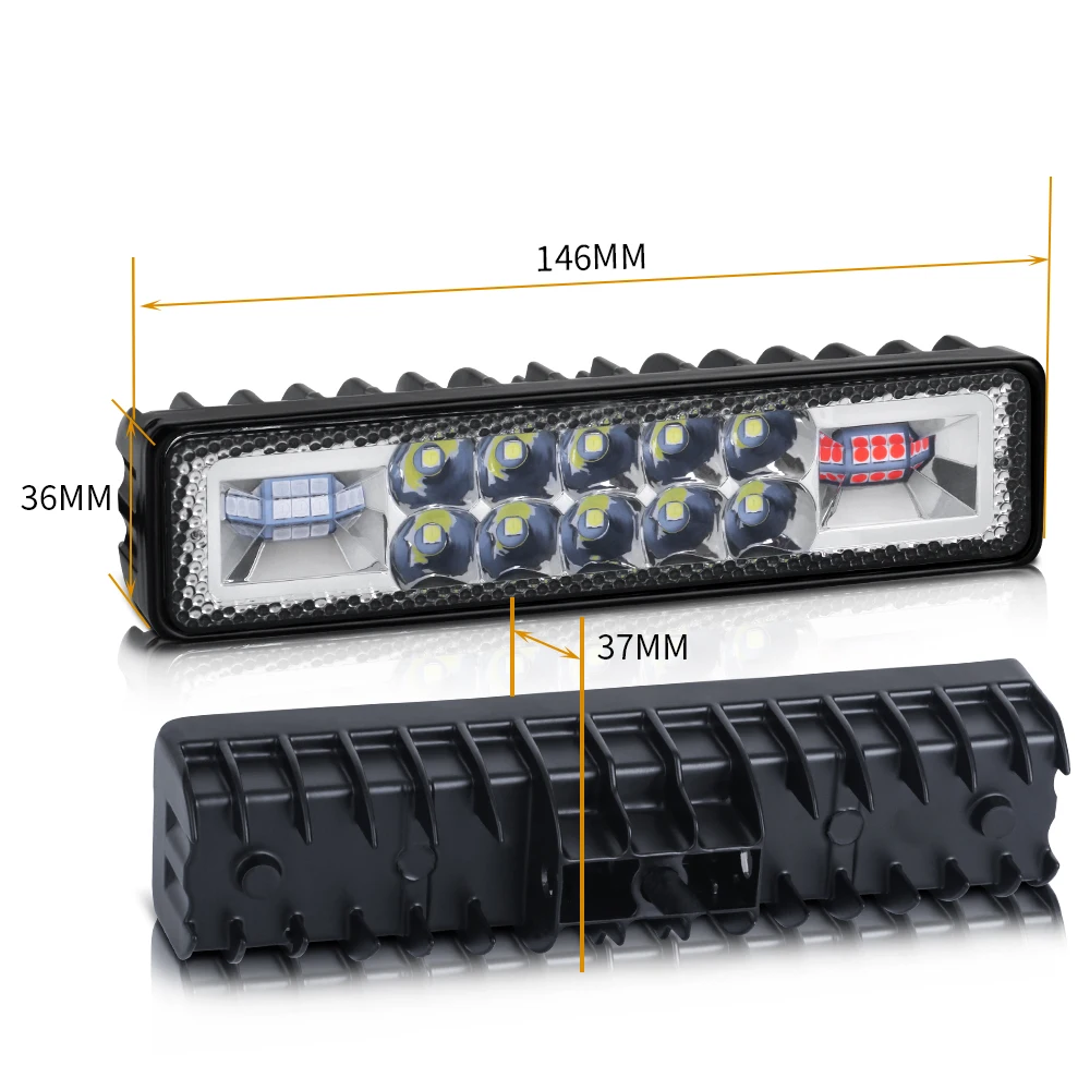 Lampadina del faro a LED Car Work luci a LED per Jeep Truck trattore barca LADA Ford 54W lampada da lavoro Bar Spotlight stroboscopico lampade della