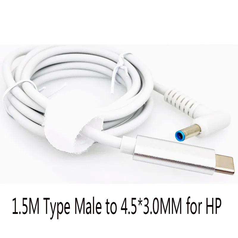 USB Type C to 4.0x1.7 7.9x5.5 7.4x5.0 3.0x1.1 4.0x1.35 5.5x2.5mm Male Plug Converter DC USB C PD Charging Cable Cord for Laptops