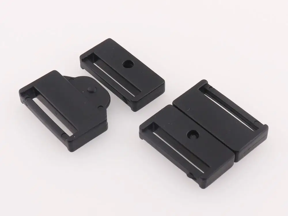 20mm Plastic Adjuster Buckle Strap Buckle Bag Hardware Black Breakaway Slider Buckles Dog Collar buckles