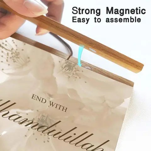 40x50 50x70 60x90 Guld Silver Magnetisk Posterhängare Gyllene Svart Valnötsträ Målning Fotoram Canvas Scroll Väggmagnet 10 best sales 60x90 - №2