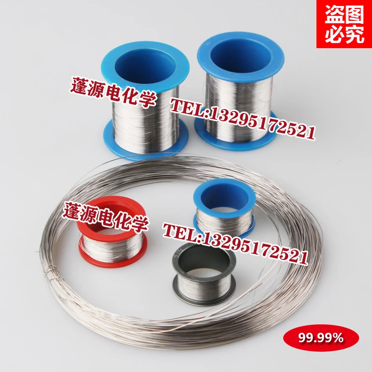 ความบริสุทธิ์สูงสายแพลทินัม Flame Reaction Platinum Wire ลวดทอง Pt ลวด0.1/0.5มม.สต็อก Platinum Wire Electrode