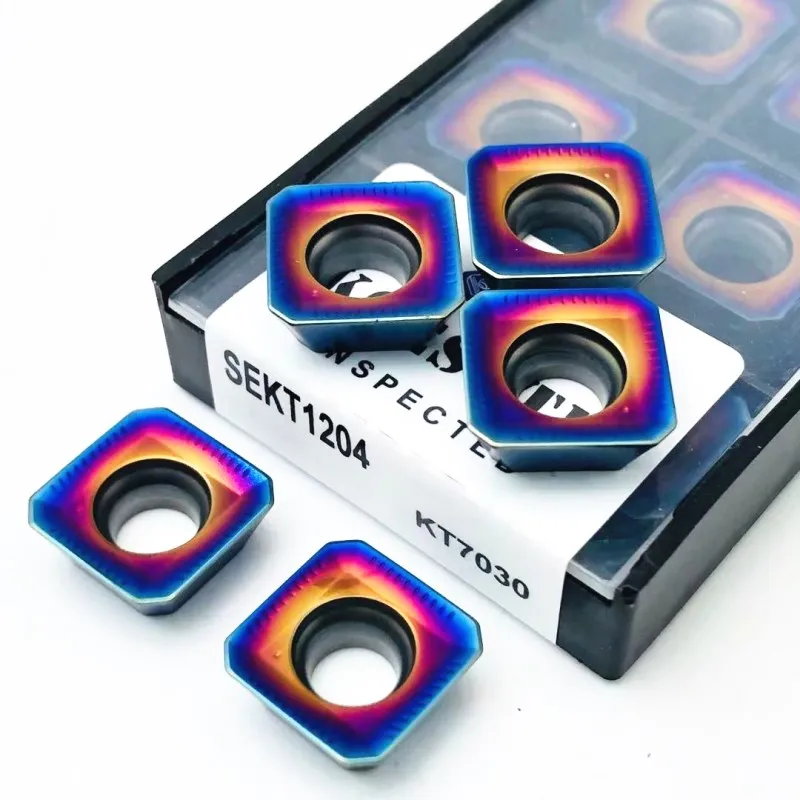 100% Original SEKT1204 colorful high-quality milling insert carbide milling cutter turning tool insert sekt 1204 cutting tools