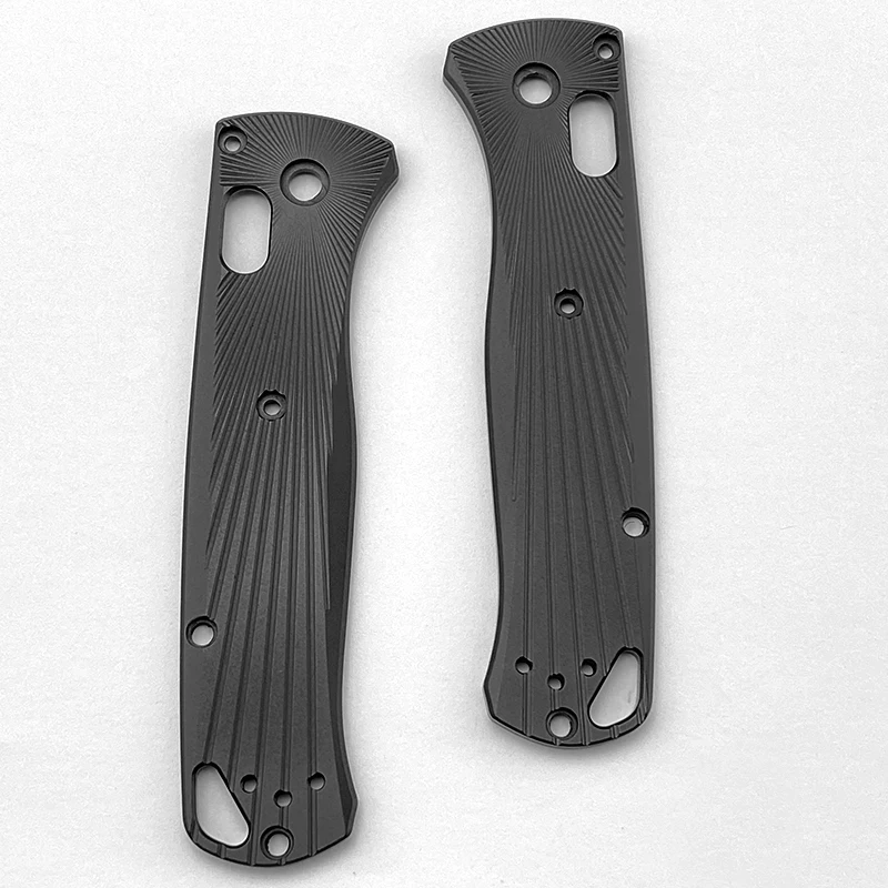 1 paio Patch manico lama in lega di alluminio per BM 535 coltello trama radiale lega di alluminio Bugout 535 Patch accessori fai da te
