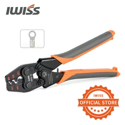 IWISS IWS-16 Ratchet Crimping Tool for Non-Insulated Terminals  from AWG 22-6 with Polished Jaw crimping pliers