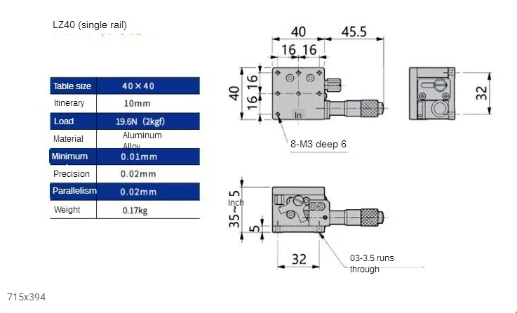 Z Axis Translation Table Rotary Table Lifting Manual fine-tuning Precision Translation Slide Table LX40