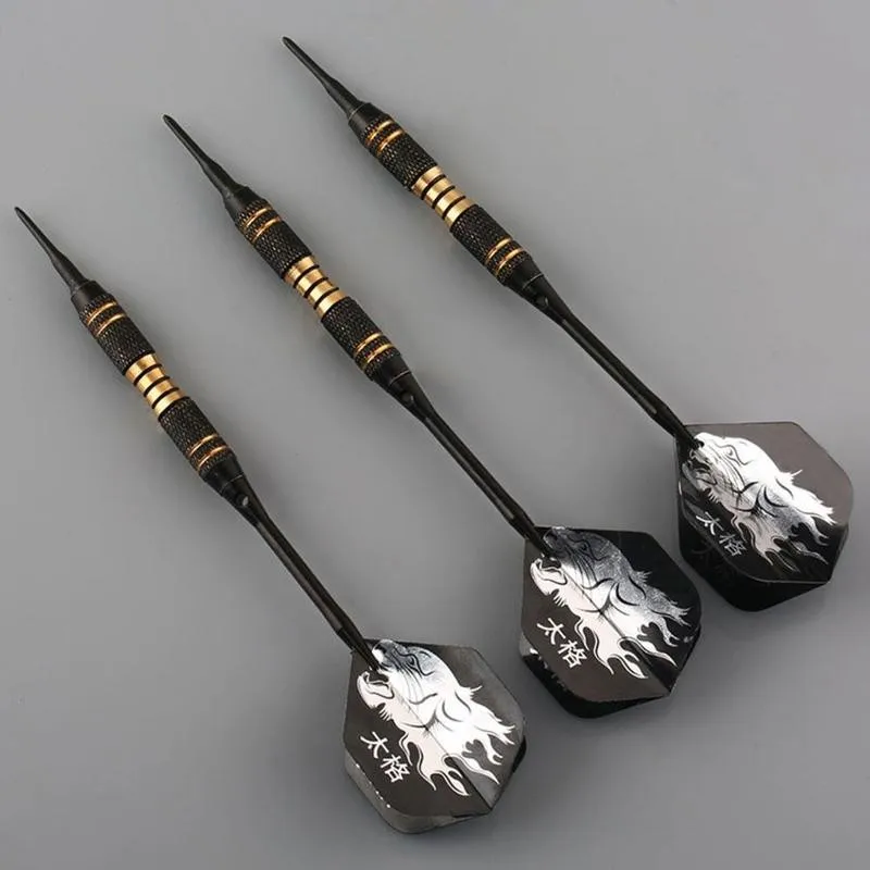 3pcs/Set Professional Black Darts 18g Safty Soft Darts Electronic Games Dartboard Soft For Indoor Tip Dardos W1A0