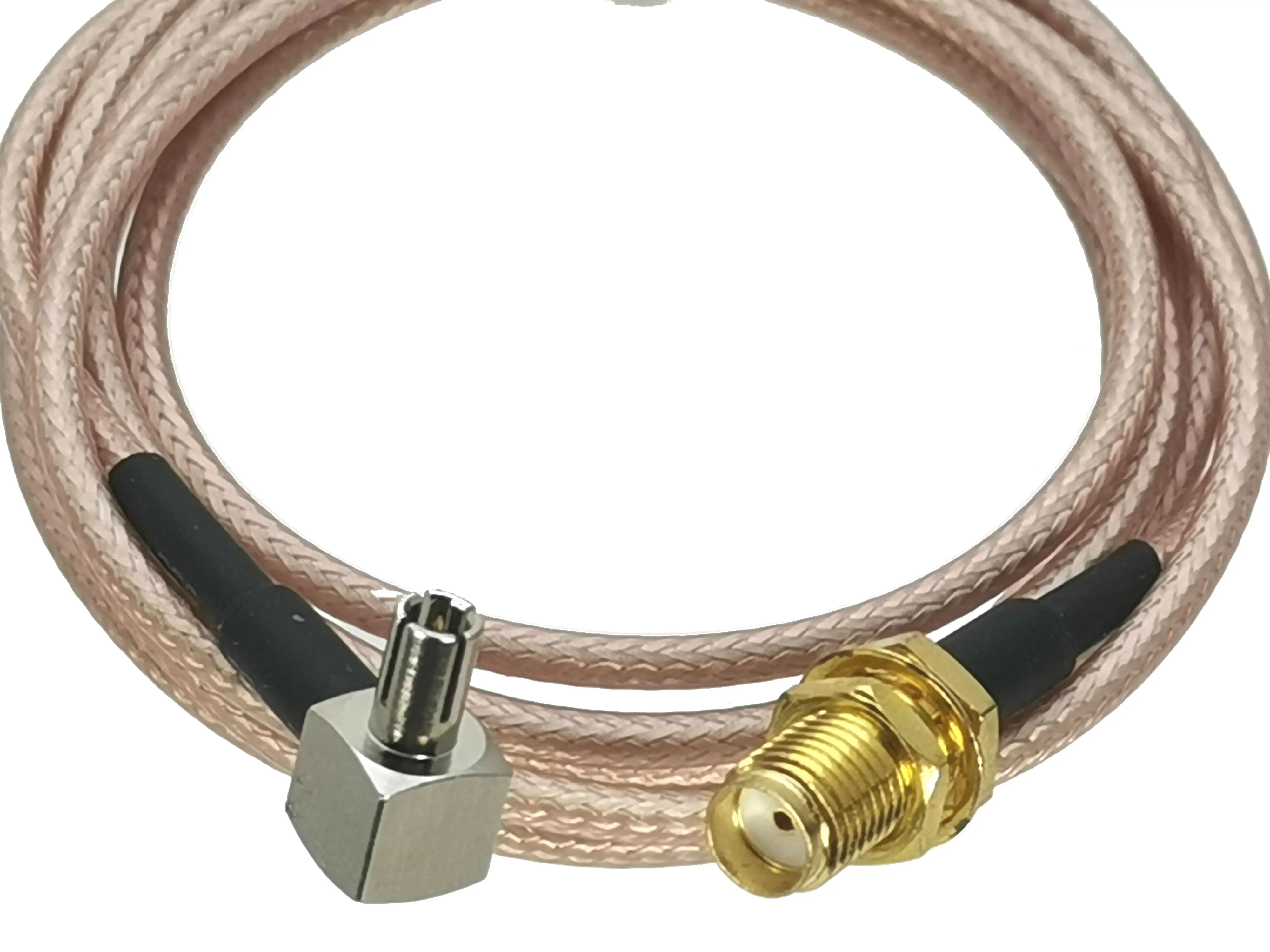 RG316 SMA Female Bulkhead to TS9 Male Plug Right Angle Connector - RF Coaxial Jumper Pigtail Cable for USB Modem (4 inch to 10M)