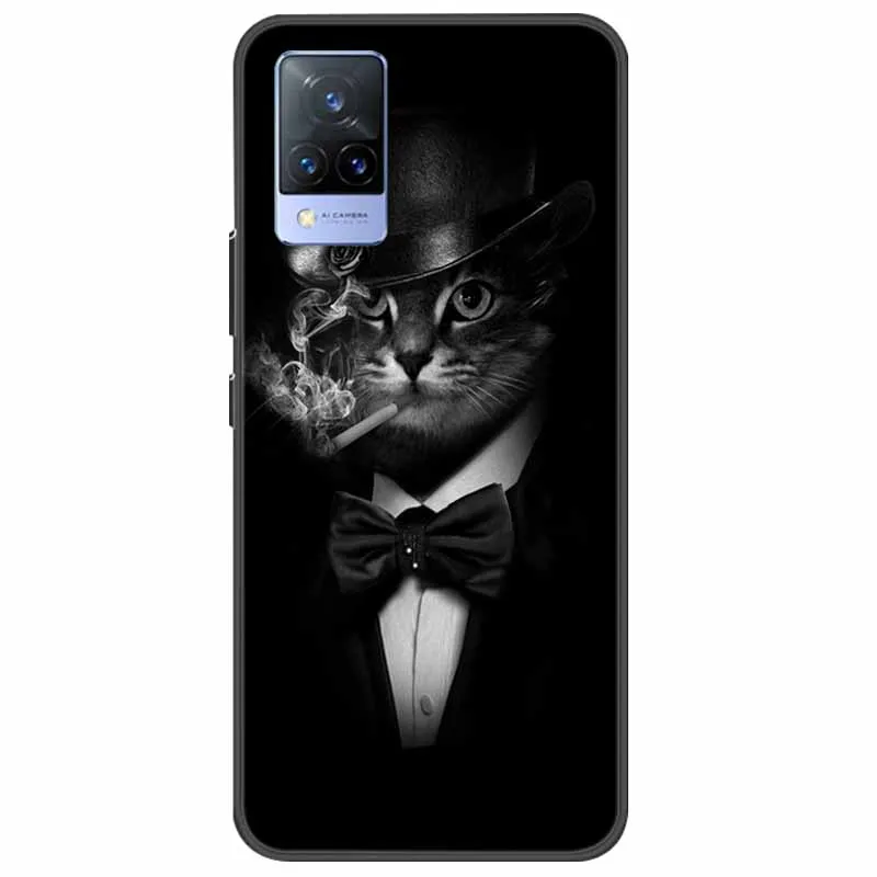 For vivo V21 Case V21E Silicone Black TPU Soft Funda Phone Cover for Vivo V21 5G VivoV21 Back Cases V2050 V2066 V 21 Coque