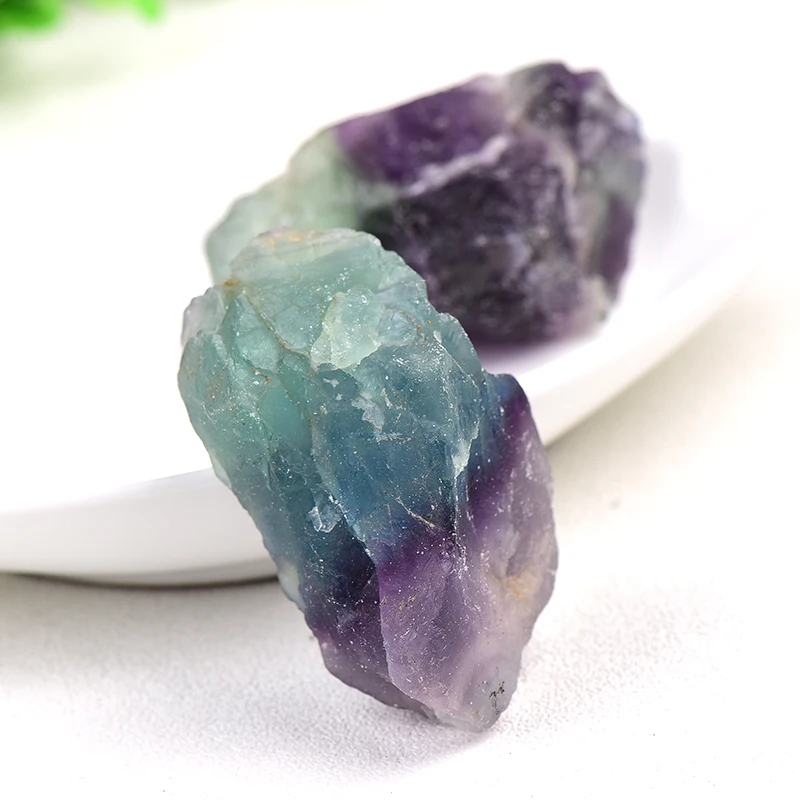 50/100g Natural Crystal Colored Fluorite Quartz Raw Crystals Irregularly Shaped Healing Stone Materials Aquarium Home Decor Gift